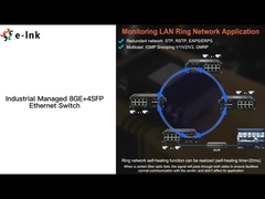 Interruptor Ethernet administrado por SFP de 8 puertos 10/100/1000T + 4 puertos 1000X