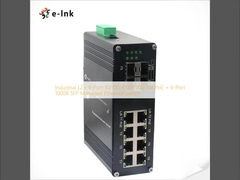 Interruptor Ethernet administrado por SFP de 8 puertos 10/100/1000T 802.3at PoE + 4 puertos 1000X