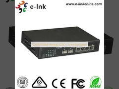 10/100/1000M Gestionado 2FX + 4TX Switch de fibra