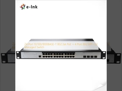 Switch gestionado L3 de 24 puertos 10/100/1000BASE-T 802.3at PoE + 4 puertos SFP+ 10G