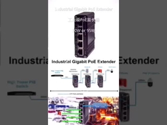 Extensor PoE++ industrial de 1 puerto 802.3bt a 4 puertos Gigabit PoE 802.3af/at