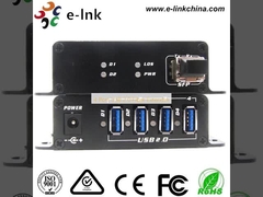 Extensor de fibra USB 2.0 con 4 puertos