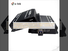 Kit Extensor de Fibra DisplayPort 1.4 8K (7680x4320@60Hz) sobre LC Monomodo Simplex hasta 300m / 985 pies - Transmisor y Receptor con RS232 + Soporte IR Bi-DIR