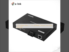 Extensor de fibra óptica para video HDMI de 1 canal + Ethernet de 1 canal 10/100M