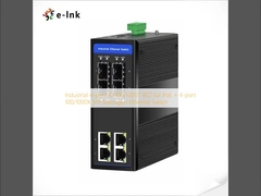 4 10/100/1000T portuarios industriales 802.3at PoE + 4 el puerto 100/1000X SFP manejaron el interruptor de Ethernet