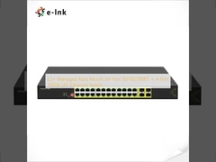 L2+ soporte de rack administrado de 24 puertos 10/100/1000T + 4 puertos 1000X SFP Ethernet Switch