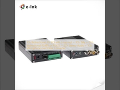 1Ch bidireccional 3G-SDI con loop-out + 1Ch Tally + 2Ch bidireccional RS485 o RS422 + 2Ch Audio estéreo + 1Ch Micrófono sobre convertidor de fibra