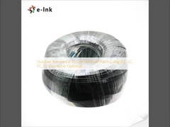 Cable de conexión de fibra óptica monomodo blindado para exteriores de 2-12 núcleos (conector SC, LC, FC, ST opcional)