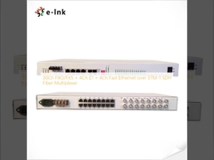 Multiplexor de Fibra STM-1 SDH: 30Ch FXO/FXS + 4Ch E1 + 4Ch Fast Ethernet