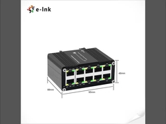 Mini Industrial 8-Puerto 10/100/1000T 802.3at PoE + Switch Ethernet Compacto de 2-Puerto 10/100/1000T Soporte