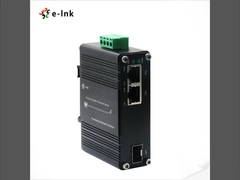 Mini Industrial de 1 puerto 100/1000X SFP a 2 puertos 10/100/1000T 60W Convertidor de medios PoE++ Hasta 60W de p