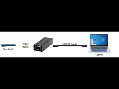 Adaptador Gigabit Ethernet SFP a Micro Mini USB-C con controladores certificados para Windows, macOS y Linux