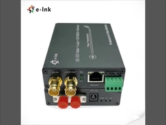 Convertidor de 12G-SDI a fibra con Ethernet Gigabit y RS485 hacia atrás 2Ch con capacidad de transmisión larga