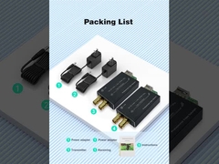 Mini convertidor de 12G-SDI a fibra óptica con Tally y RS485 con nivel de transmisión digital completo sin compresión