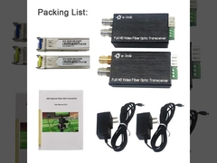 Convertidor de fibra óptica a 3G-SDI tipo mini con Tally y RS485 inverso Directamente compatible con cámaras SDI