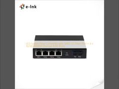 Convertidor de fibra de pantalla LED con puerto de fibra de 1x10G SC + puertos Ethernet RJ45 de 4 x 10/100/1000M