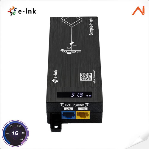 Latest company news about E-link LNK-AIPSE301M: El primer inyector PoE inteligente con IA del mundo con pantalla LED — Soluciones PoE++ de 30W/60W/90W