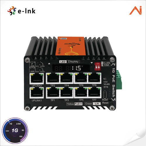 Latest company news about E-link lanza el LNK-AIMC010GMP90 AI Smart Managed 90W PoE++ Industrial Switch con refuerzo de voltaje