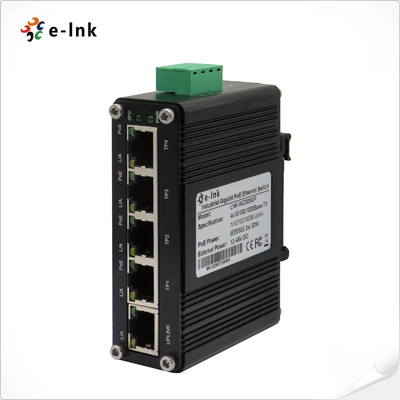El gigabit 802.3at PoE de los puertos de Mini Industrial Ethernet Switch 4 con los puertos 1 Uplink
