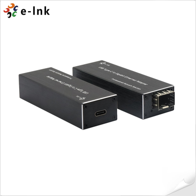 Micro Mini USB C a adaptador de red de fibra SFP para computadora portátil / PC / tableta