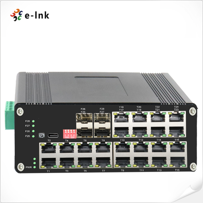 Din Rail Managed Switch 24 puerto 10/100/1000T 802.3at PoE a 4 puertos 1000X Gigabit SFP al por mayor