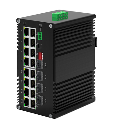 Interruptor industrial de gestión de gigabit 16 puertos 10/100/1000T 802.3at PoE con 4 puertos 1000X SFP