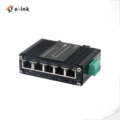 Mini Industrial Gestionado 4 puertos 10/100/1000T 802.3at PoE 30W a 1 puerto 10/100/1000T Uplink Gigabit Ethernet Switch