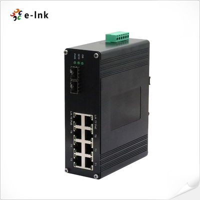 Interruptor Ethernet industrial de 8 puertos 10/100/1000M/2.5G 802.3at PoE + 2 puertos 1.25G/2.5G/10G SFP+