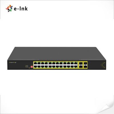 Switch Ethernet L2+ gestionado, montaje en rack de 24 puertos 10/100/1000T + 4 puertos 1000X SFP, compatible con dúplex completo/medio
