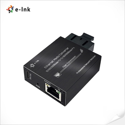 Micro tipo 10/100/1000Base-Tx a 100/1000Base-Fx Ethernet Convertidor de medios