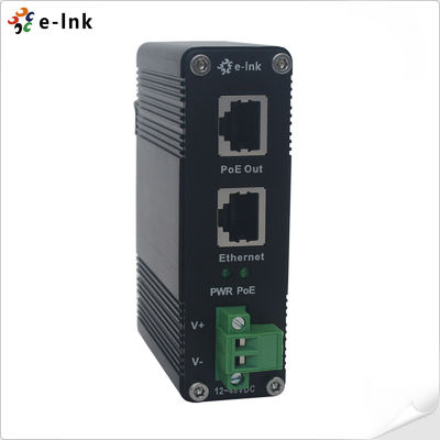 quality 12 ~ 48 V de entrada de energía de corriente continua Gigabit industrial PoE + inyector factory
