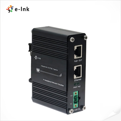 12 ~ 48V de entrada de energía continua Industrial 2.5G PoE + inyector