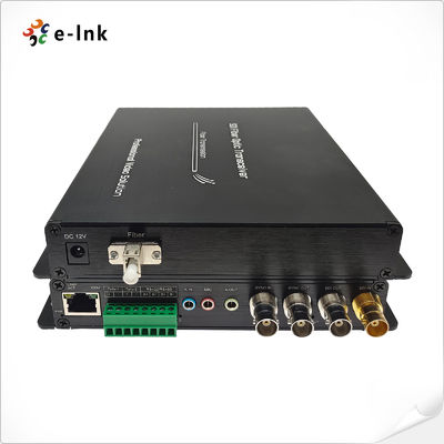 1Ch BIDI 3G-SDI Video + 2Ch Audio analógico hacia atrás + 1Ch BIDI RS422 + 1Ch 100M Ethernet + 1Ch Contador hacia atrás + 1Ch Sincronización de tres niveles analógicos hacia atrás a través del extensor de fibra