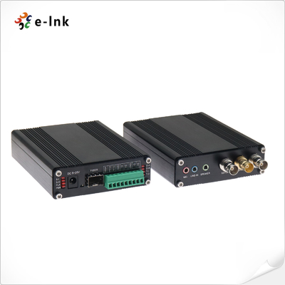 Convertidor de fibra óptica 3G-SDI de 4 canales con Ethernet