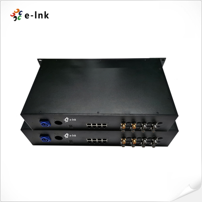 8Ch Gigabit PoE + 6Ch hacia adelante 3G-SDI + 2Ch hacia atrás 3G-SDI extensor de fibra óptica