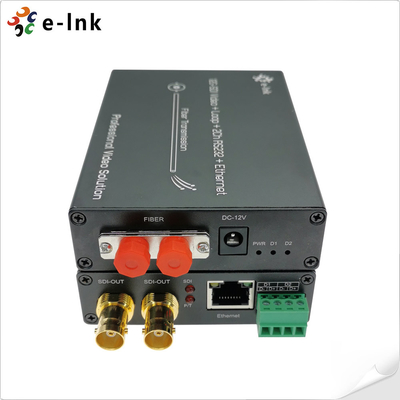 8Ch Gigabit PoE + 6Ch hacia adelante 3G-SDI + 2Ch hacia atrás 3G-SDI extensor de fibra óptica