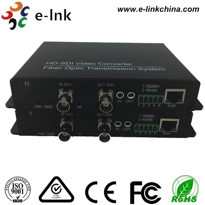 SD/HD/3G-SDI + RS485/RS422/RS232 Datos + Ethernet 10/100M por convertidor de fibra