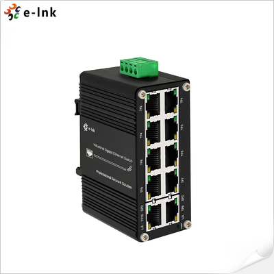 Mini Interruptor Ethernet Compacto RJ45 de 10 puertos 10/100/1000T Industrial 12~48VCC
