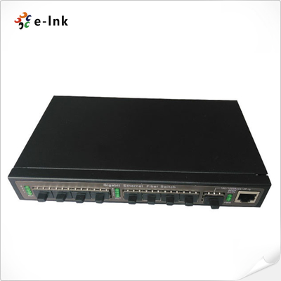 Switch de fibra con enlace ascendente de 8 puertos SFP de 100M + 1 puerto SFP/TP (Combo) de 1000M