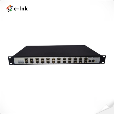 Switch no gestionado de 24 puertos 100Base-FX SFP + 2-10/100/1000-TX