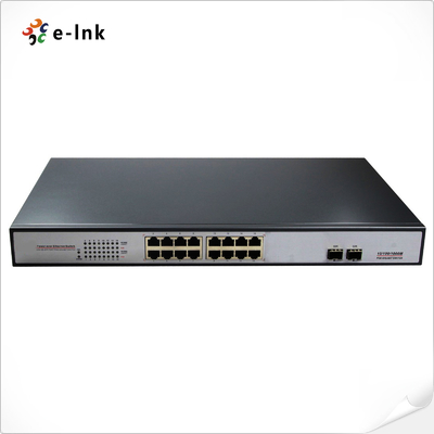 Switch PoE no gestionado de 16G + 2SFP con PoE+