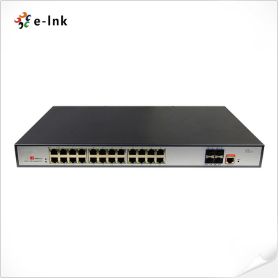 Switch PoE gestionado L3: 24 puertos 10/100/1000Base-T PoE+ con 4 puertos SFP+ de 10G