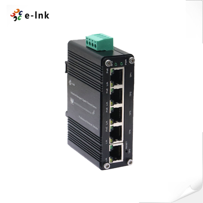 Mini Industrial Gestionado 4 puertos 10/100/1000BASE-T 802.3at PoE + 1 puerto 10/100/1000T Ethernet Switch
