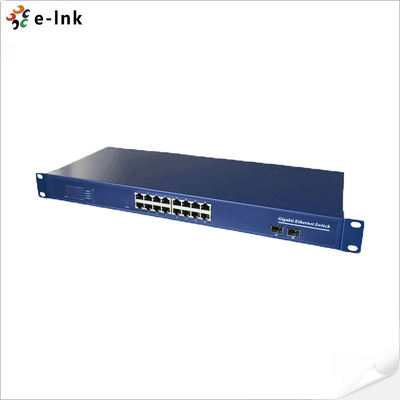 Interruptor de 16 puertos 10/100/1000M Gigabit con 2 ranuras SFP