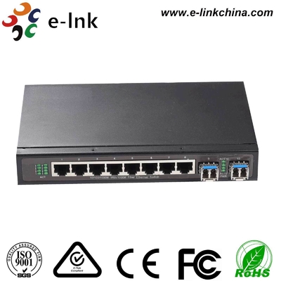 Interruptor Gigabit gestionado de 8 puertos 10/100/1000M con 2 ranuras SFP