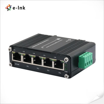 Conmutador Gigabit Ethernet de 5 puertos de grado industrial. Casas metálicas.