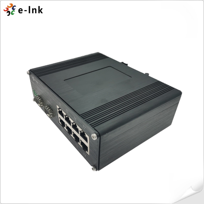 Interruptor Ethernet industrial de 8 puertos 10/100/1000T 802.3bt PoE + 2 puertos 100/1000BASE-X