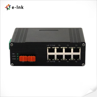 Switch Ethernet Industrial de 8 puertos 10/100/1000M/2.5G 802.3bt PoE + 2 puertos SFP+ 10G