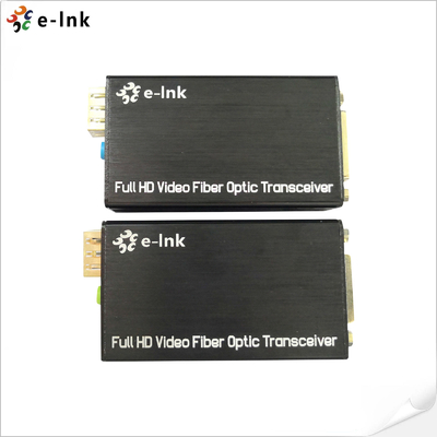 Extensor de fibra óptica DVI de tipo mini con audio estéreo externo