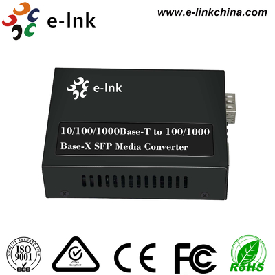 Convertidor de medios SFP 10/100/1000BASE-T a 100/1000BASE-X con entrada de alimentación de 48VCC